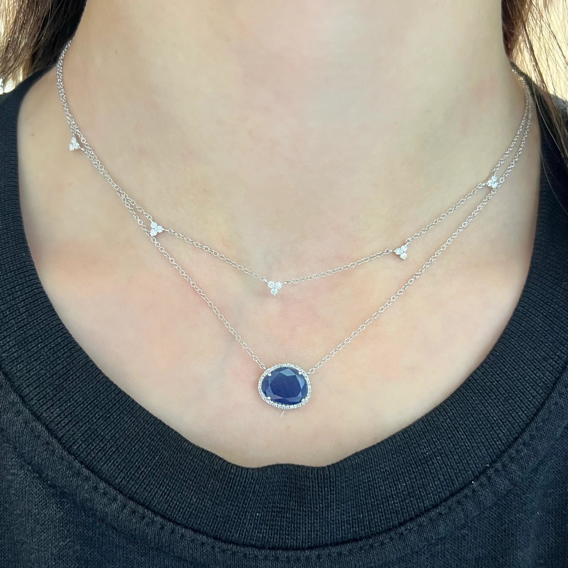 14K GOLD DIAMOND HEATHER NECKLACE - Image 10