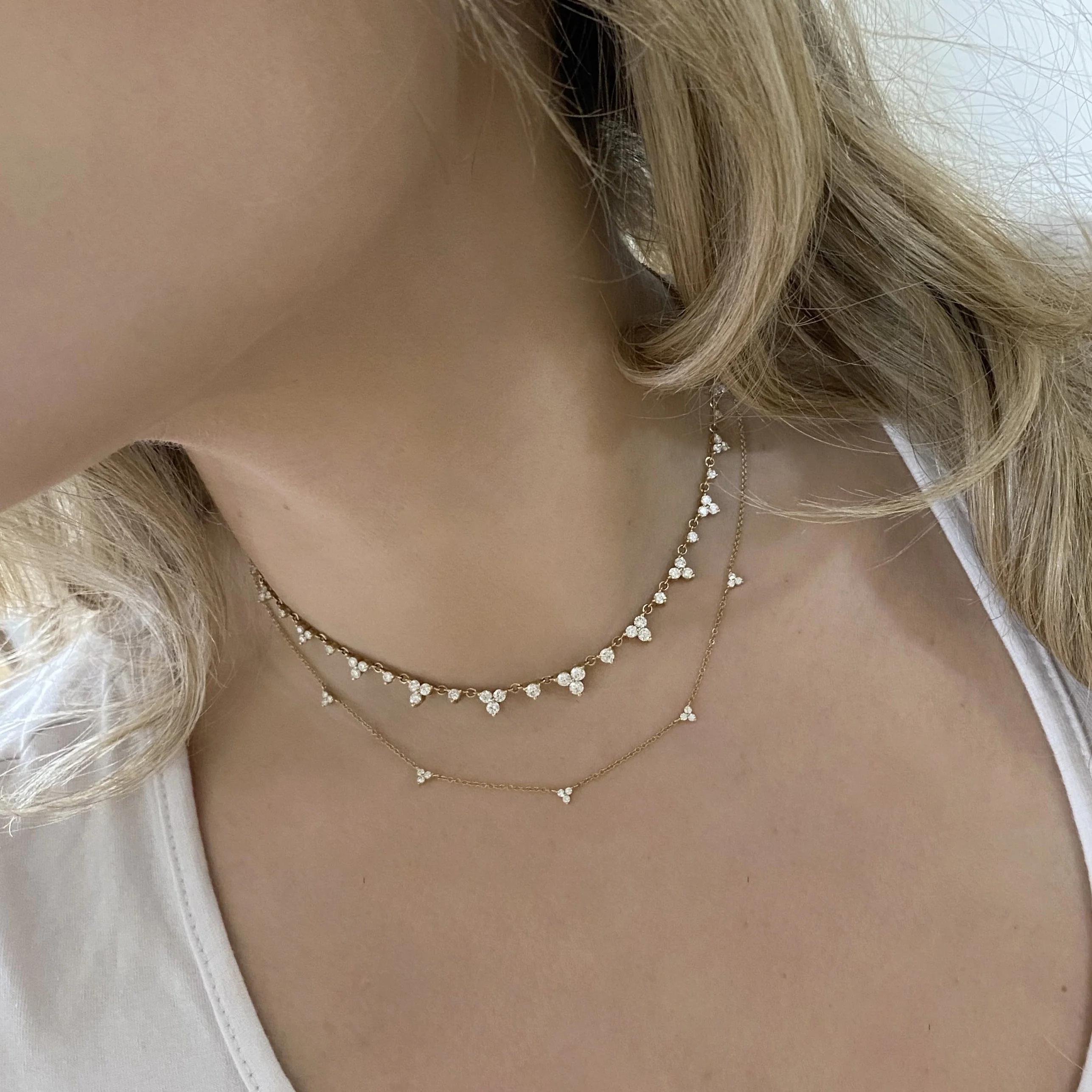14K GOLD DIAMOND HEATHER NECKLACE - Image 2