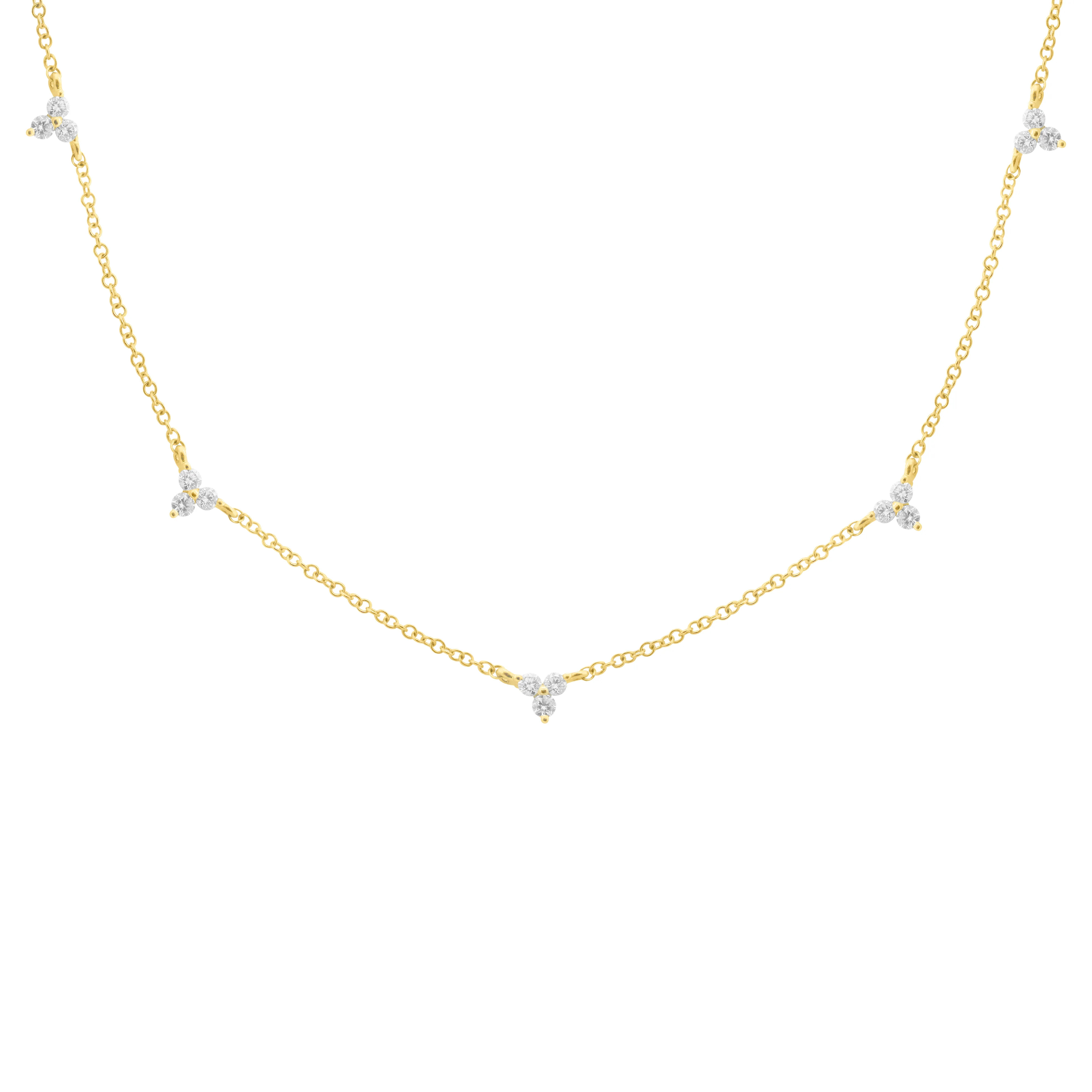 14K GOLD DIAMOND HEATHER NECKLACE - Image 3