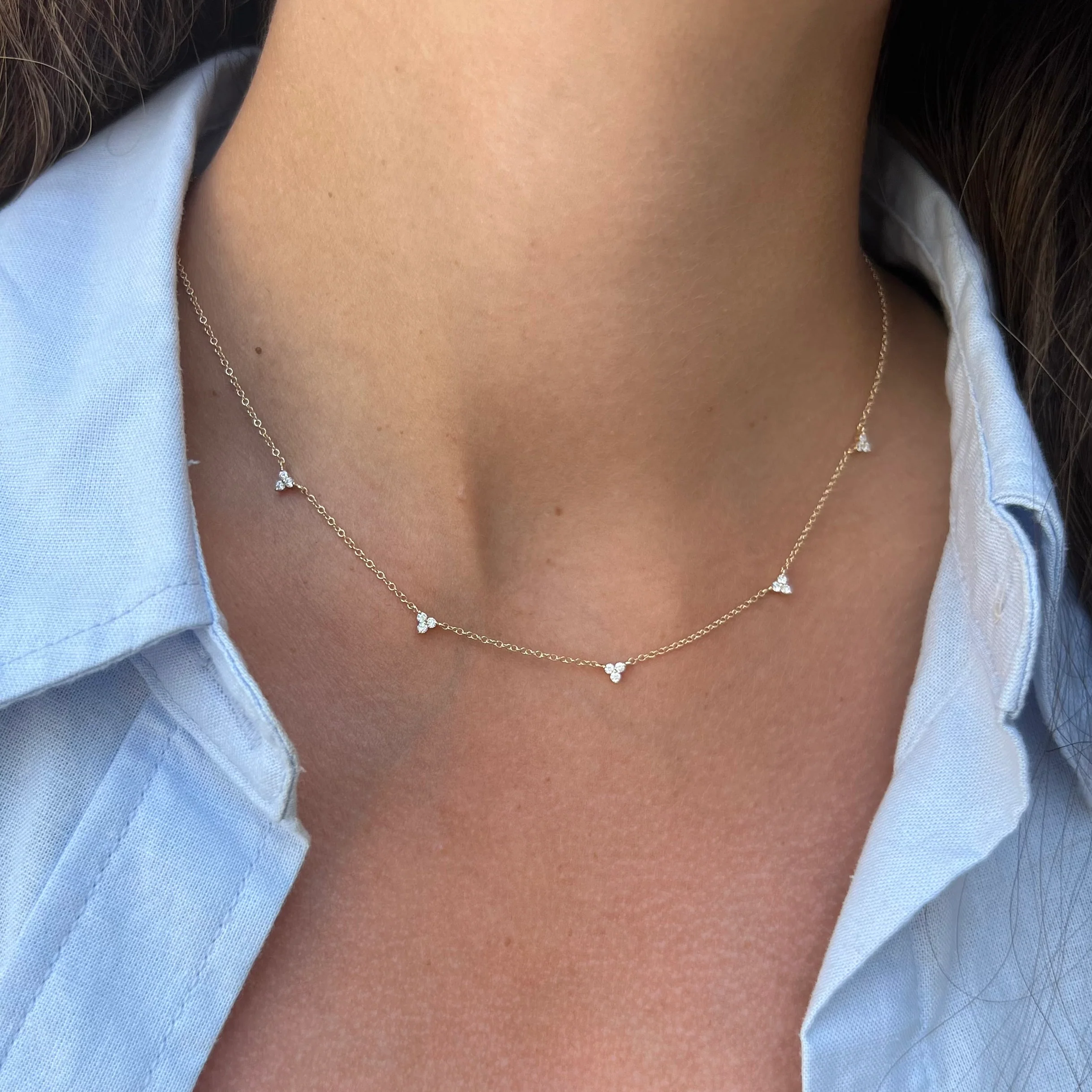 14K GOLD DIAMOND HEATHER NECKLACE - Image 4