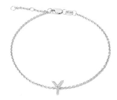 STERLING SILVER DIAMOND INITIAL BRACELET - Image 26