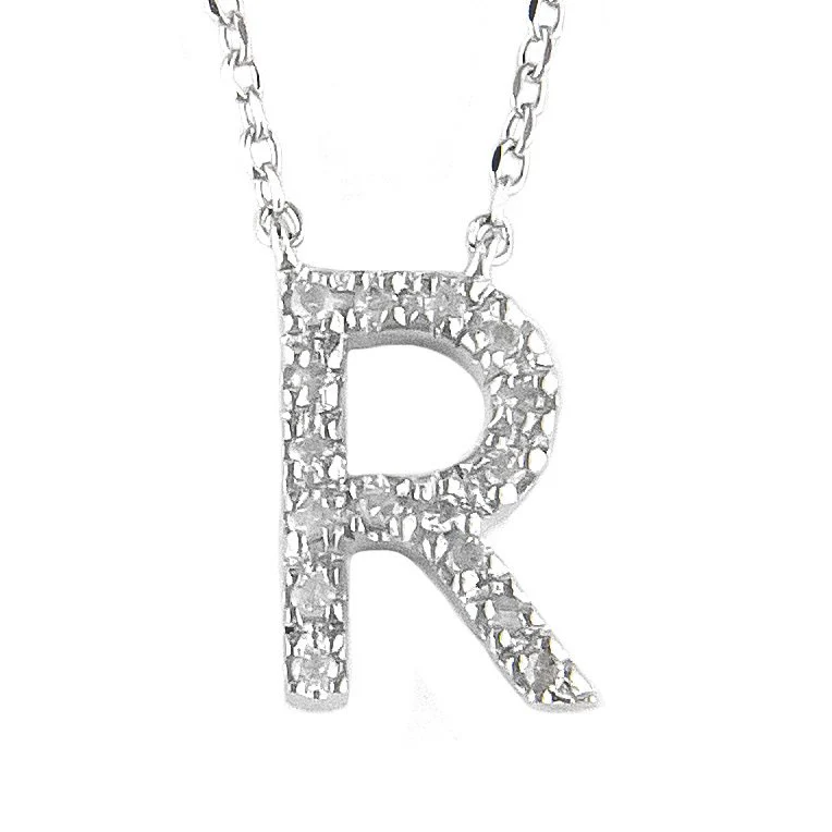 STERLING SILVER DIAMOND INITIAL NECKLACE - Image 11
