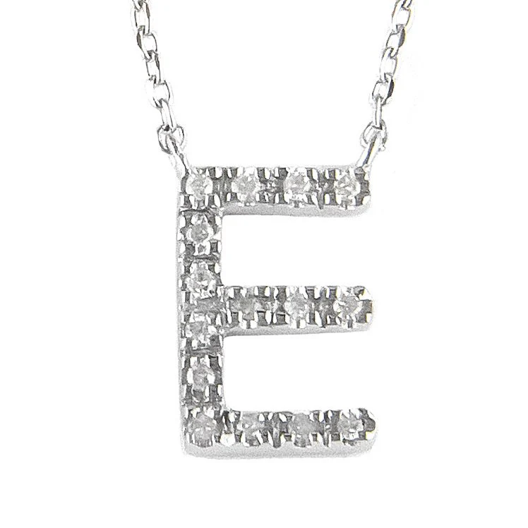 STERLING SILVER DIAMOND INITIAL NECKLACE - Image 13
