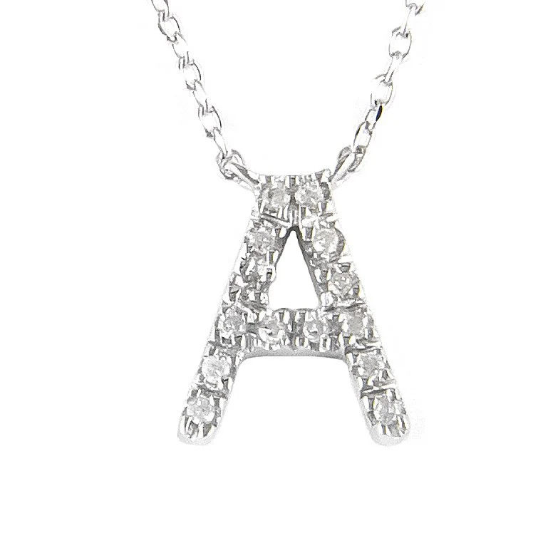 STERLING SILVER DIAMOND INITIAL NECKLACE - Image 16