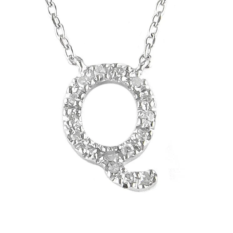 STERLING SILVER DIAMOND INITIAL NECKLACE - Image 19