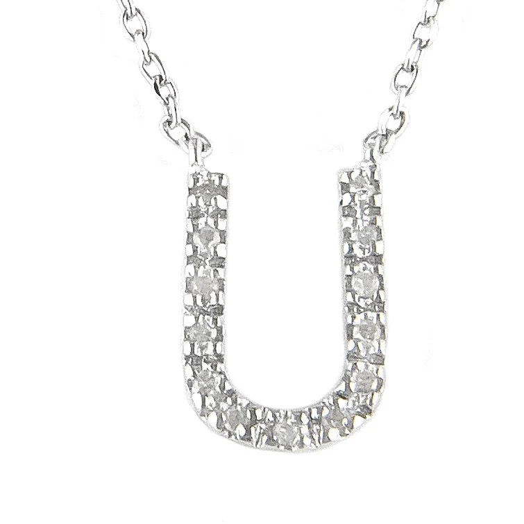 STERLING SILVER DIAMOND INITIAL NECKLACE - Image 20