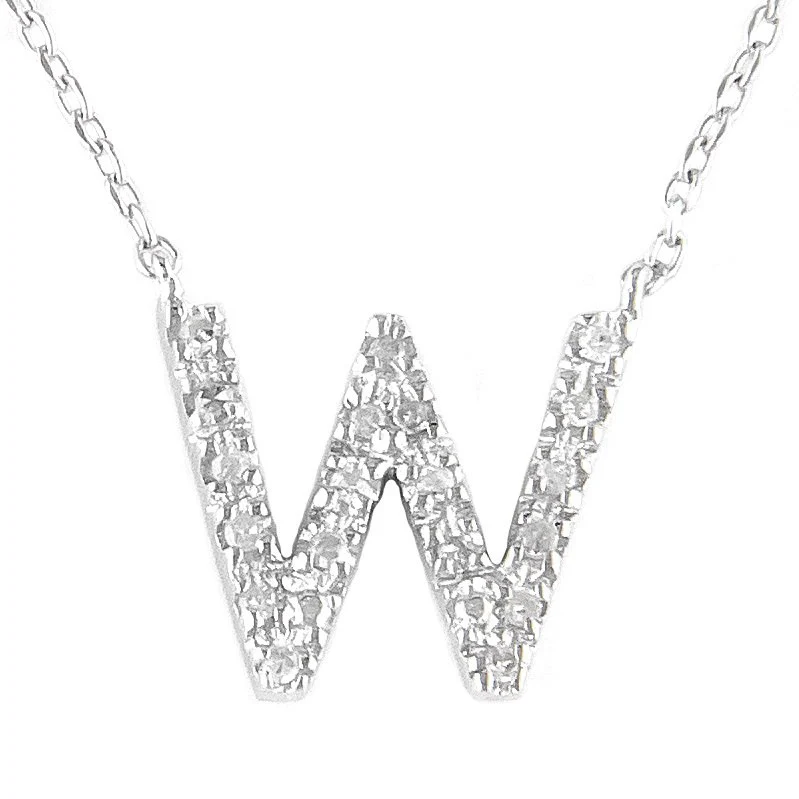 STERLING SILVER DIAMOND INITIAL NECKLACE - Image 21