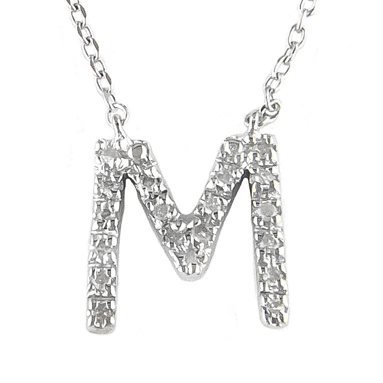 STERLING SILVER DIAMOND INITIAL NECKLACE - Image 22