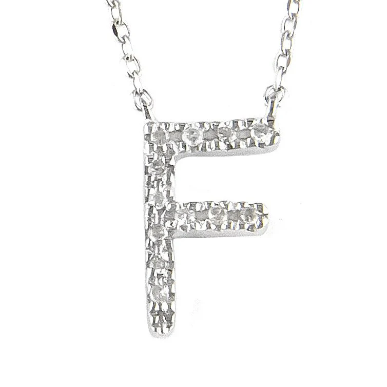 STERLING SILVER DIAMOND INITIAL NECKLACE - Image 23