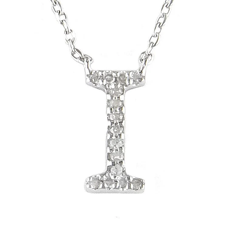 STERLING SILVER DIAMOND INITIAL NECKLACE - Image 24