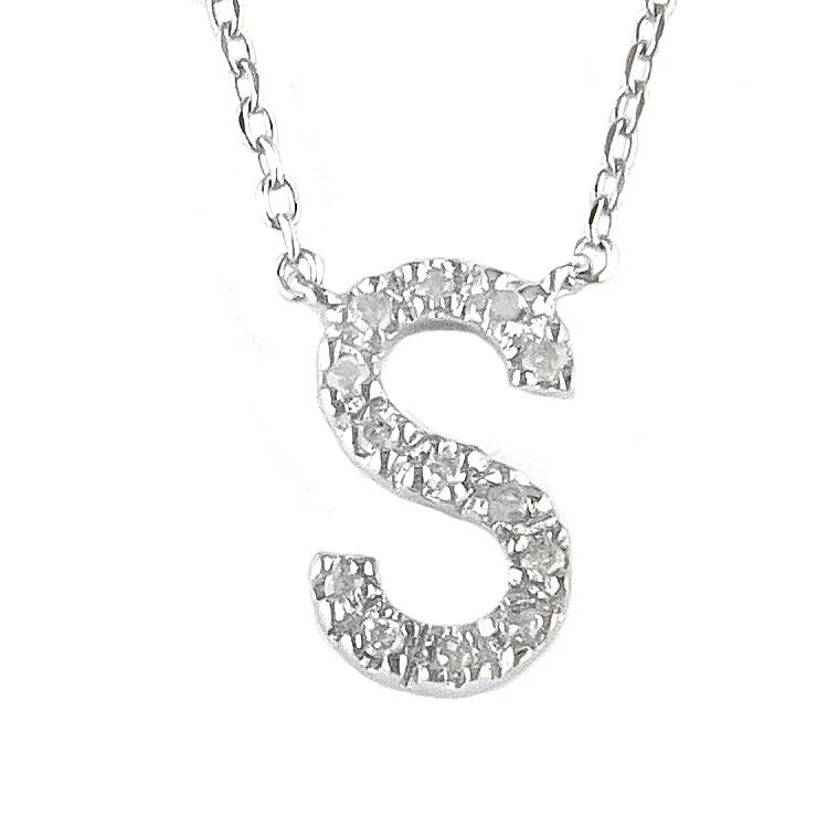 STERLING SILVER DIAMOND INITIAL NECKLACE - Image 26