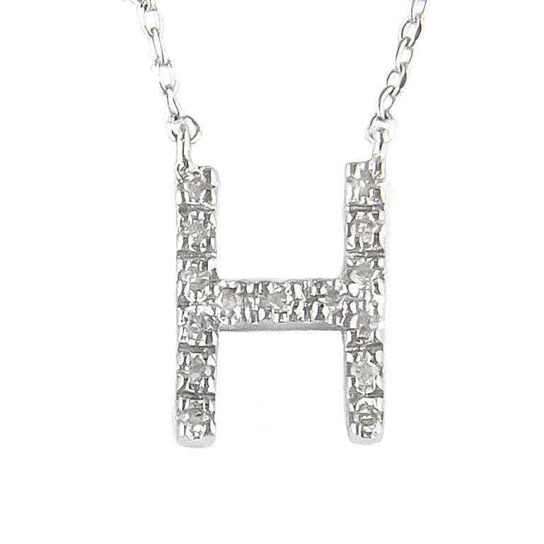 STERLING SILVER DIAMOND INITIAL NECKLACE - Image 27