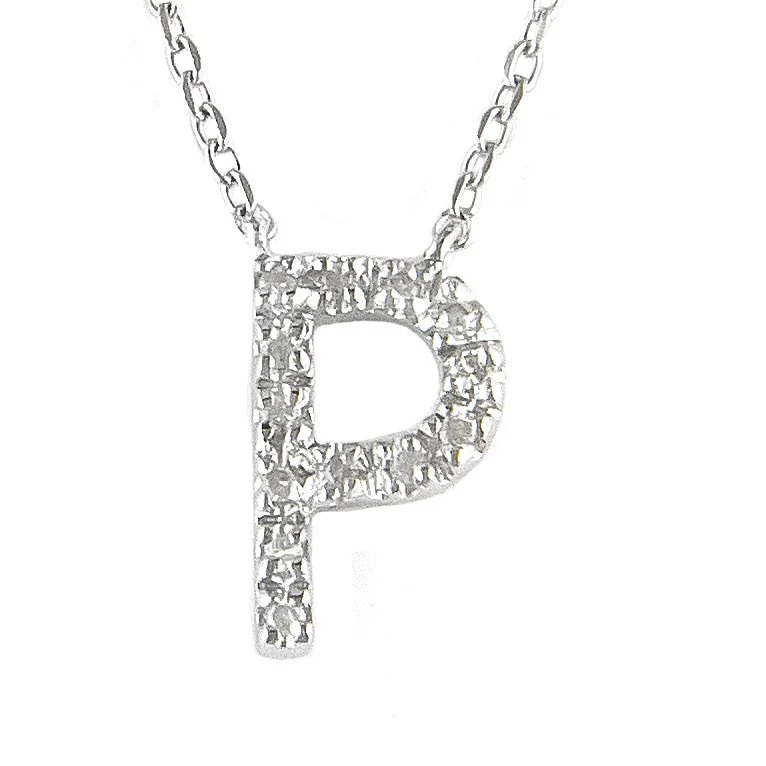 STERLING SILVER DIAMOND INITIAL NECKLACE - Image 8